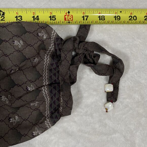 Soch Women's Sz Lg Boho Tunic Top CottageCore Olive Green Hippie Coquette Angel - Picture 6 of 7